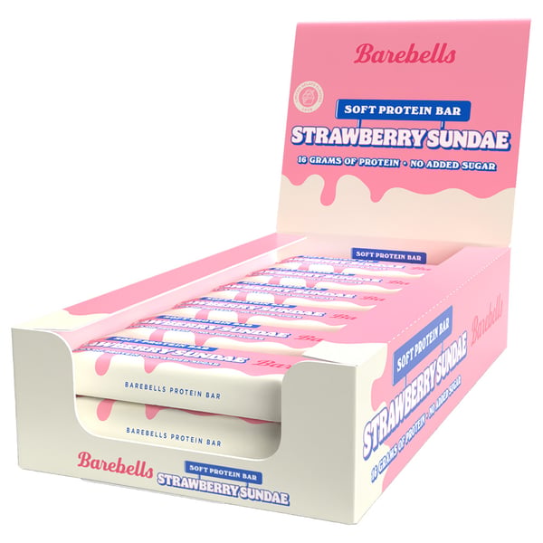 Barebells Proteinbar - Strawberry Sundae (12 x 55g) - Proteinbar