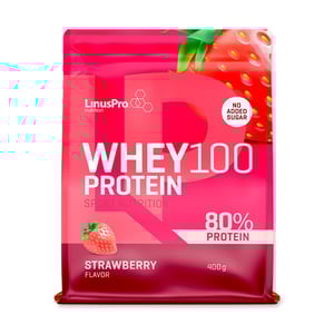 LinusPro Proteinpulver Whey100 Jordbær (400g)