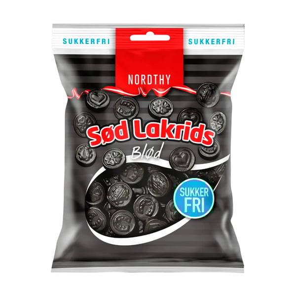 Nordthy Sukkerfri Sød Lakrids - Blød (75g)