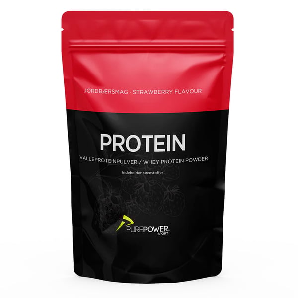 PurePower Proteinpulver – Jordbærsmag (400g)