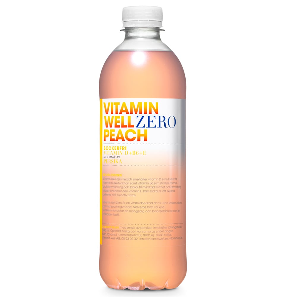 Vitamin Well Peach Zero (12 x 500ml)