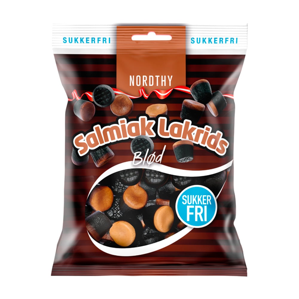 Nordthy Sukkerfri Salmiak Lakrids - Blød (65g)