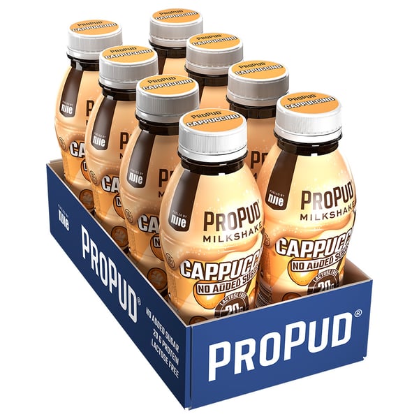 ProPud Proteinmilkshake - Cappuccino (8 x 330ml) - Protein Milkshake