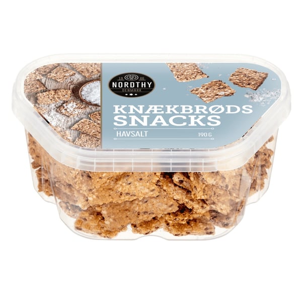 Nordthy Knækbrødsnacks Havsalt (190g) - Kiks