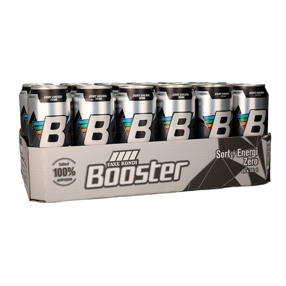 Faxe Kondi Booster Sort Zero (24 x 500ml)