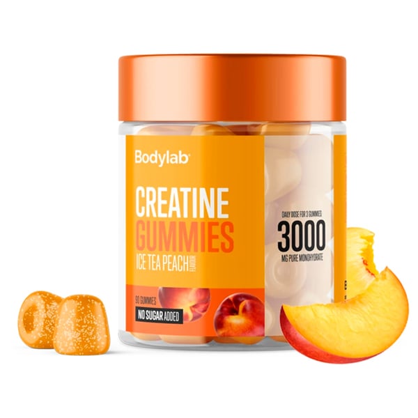 Bodylab Creatine Gummies - Ice Tea Peach (90 stk) - Kreatin