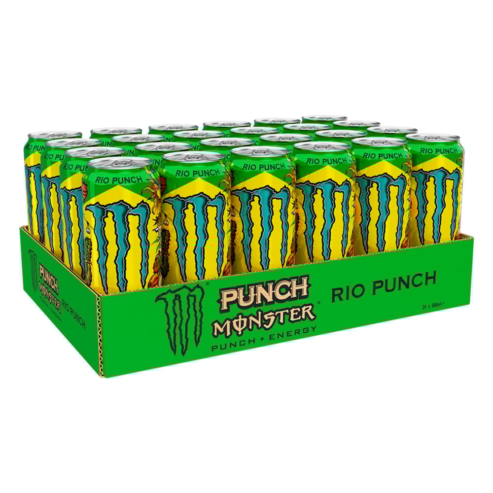 Monster Juiced Rio Punch – Energidrik (24 x 500ml), Dåse