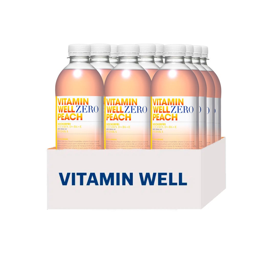 Vitamin Well Peach Zero (12 x 500ml)