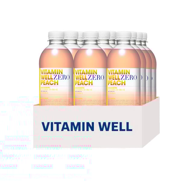 Vitamin Well Peach Zero (12 x 500ml)