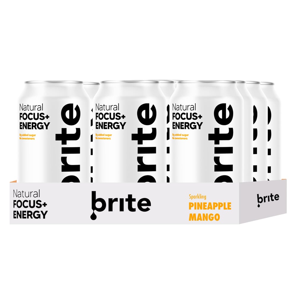 Brite - Natural Focus Energy - Pineapple Mango (12 x 330 ml)