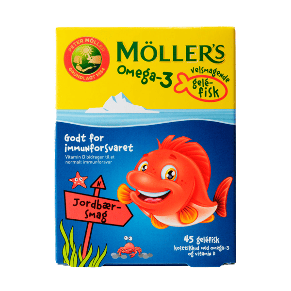Møllers Omega 3 - Jordbær Fisk (45 stk)