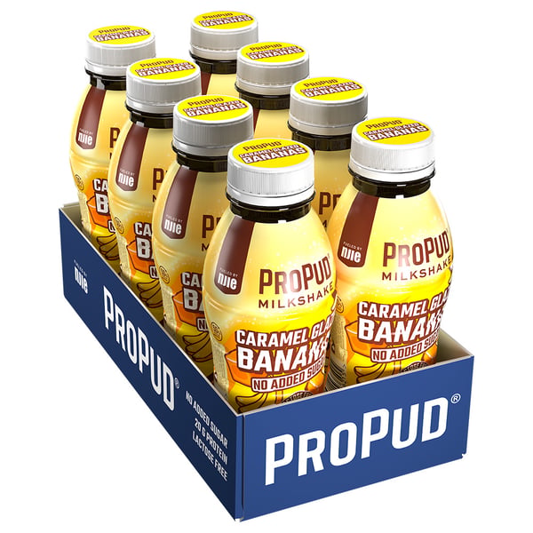 ProPud Proteinmilkshake - Caramel Glazed Bananas (8 x 330ml) - Protein Milkshake