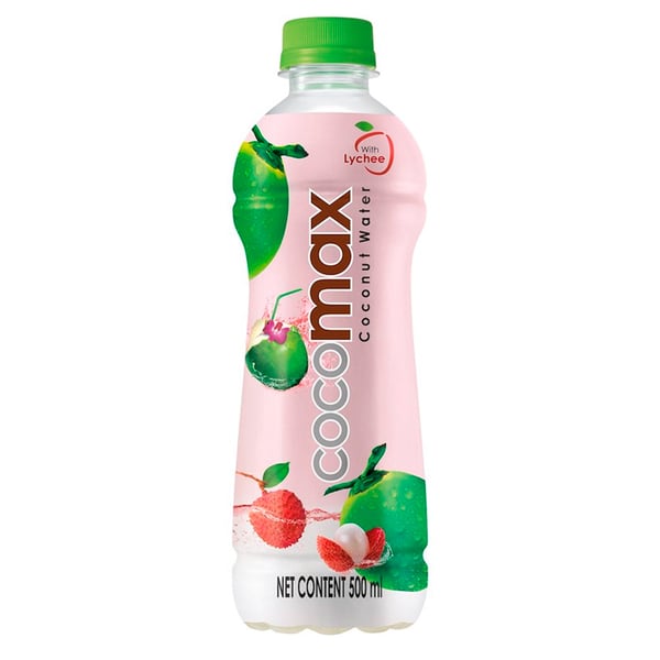 Cocomax 100% Coconut Water - Lychee (24 x 500ml)
