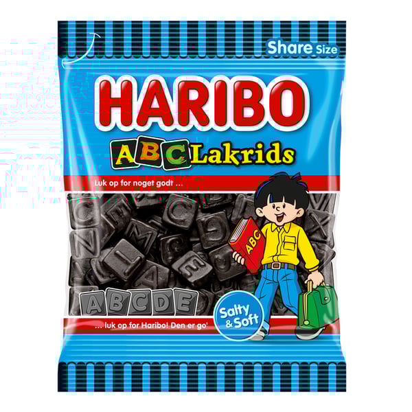 Haribo ABC-lakrids (120g)