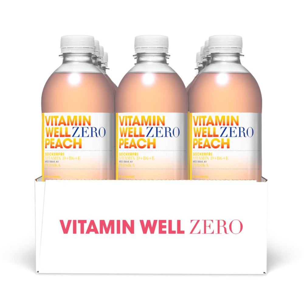 Vitamin Well Peach Zero (12 x 500ml)