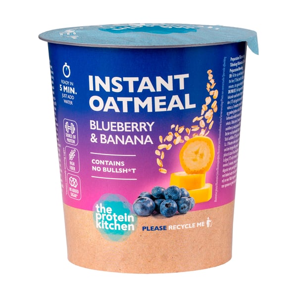 The Protein Kitchen Instant Oatmeal - Blueberry & Banana (60g)