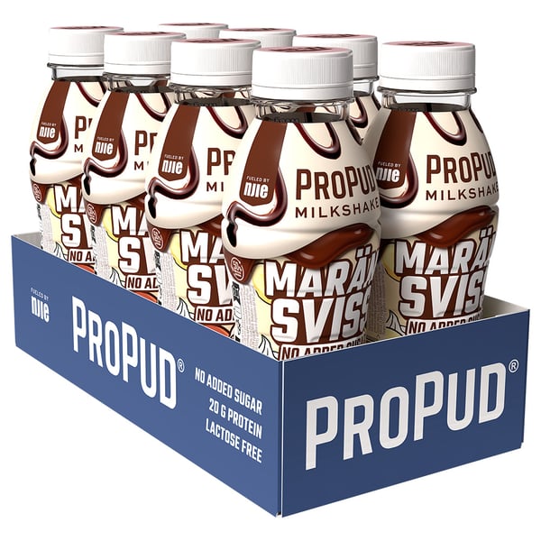 ProPud Proteinmilkshake - Marängsviss (8 x 330ml) - Protein Milkshake