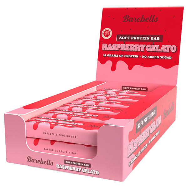 Barebells Proteinbar - Raspberry Gelato (12x55g) - Proteinbar