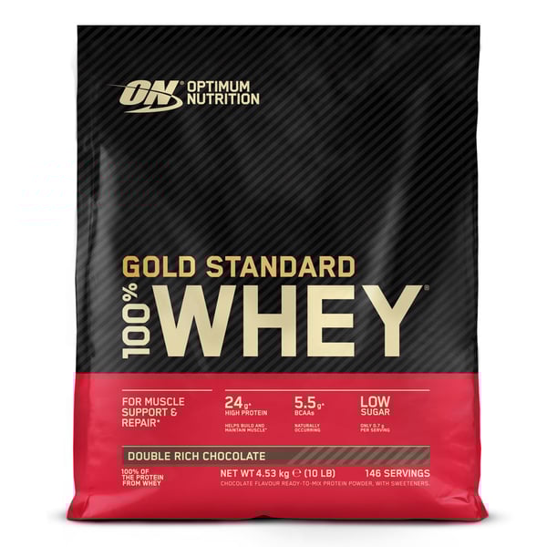 Optimum Nutrition 100% Whey Gold Standard - DOUBLE RICH CHOCOLATE (4540g)