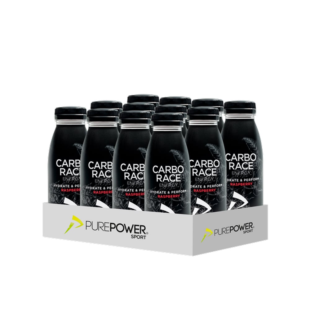 PurePower Carbo Race Energy - Hindbær (12 x 330ml)
