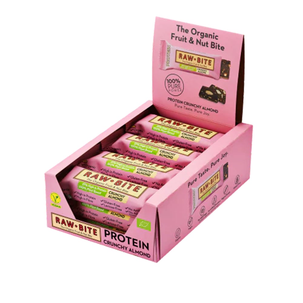 Raw Bite Protein Crunchy Almond (12 x 45g)