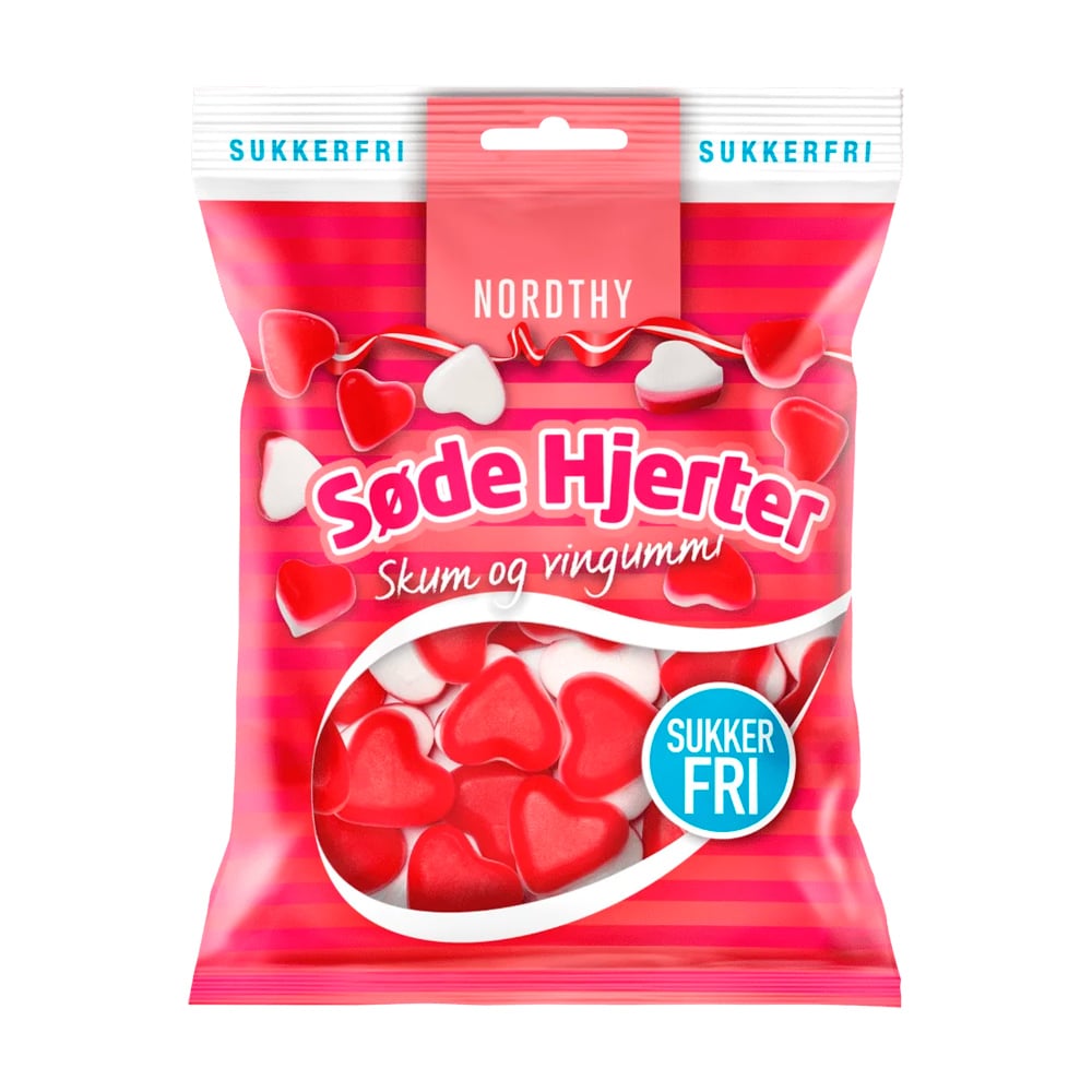 Nordthy Sukkerfri Søde Hjerter (65g)