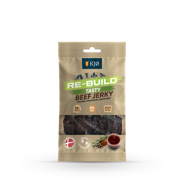 Kjø - Re-build - Tasty Beef Jerky (25g) - Protein snacks