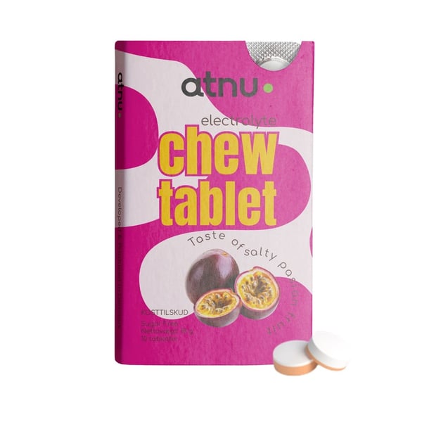 ATNU Electrolyte Chew Tablet - Passion Fruit - Elektrolytter