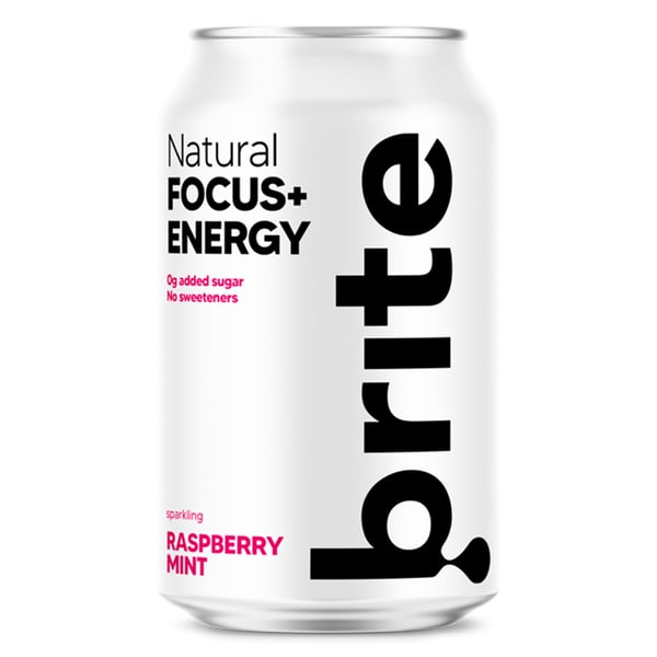 Brite - Natural Focus Energy - Raspberry Mint (12 x 330 ml)