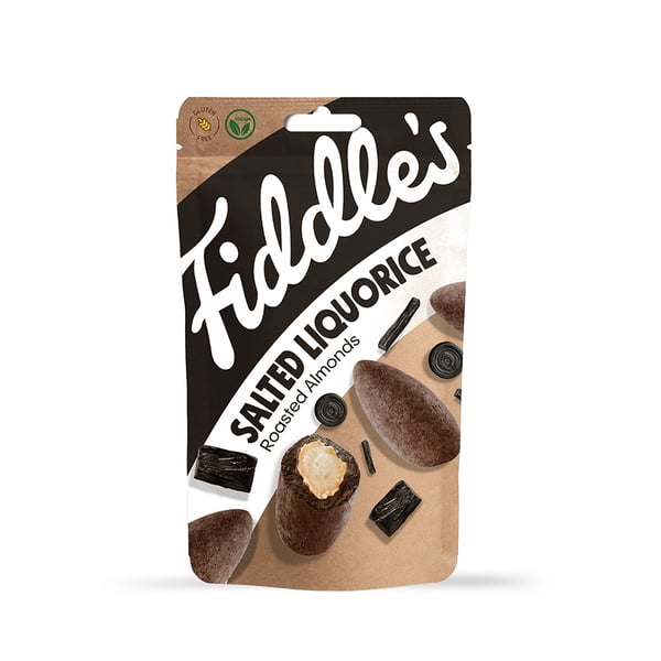 Fiddle's Roasted Almonds - Salted Liquorice (70g) - Nødder