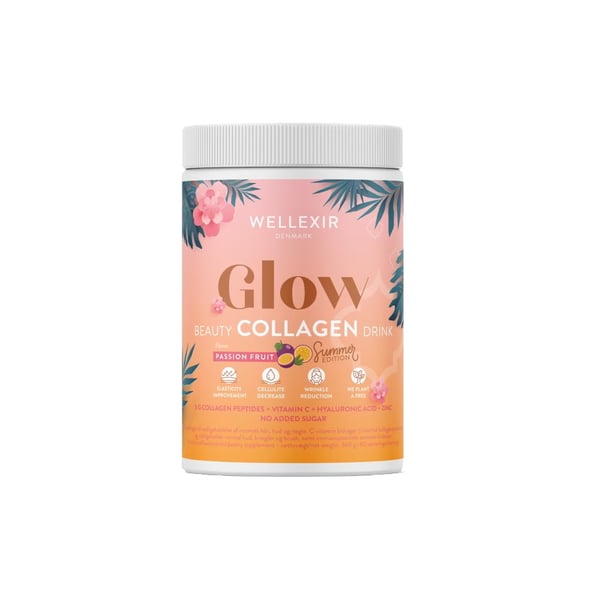 Wellexir Glow Beauty Collagen Drink Passionfruit (360g) - Vitaminer