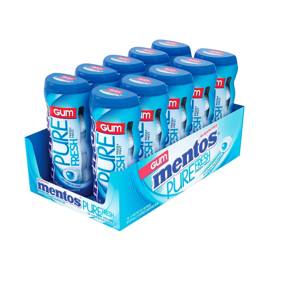 Mentos Pure Fresh Sugarfree - Mint (10 x 30g)
