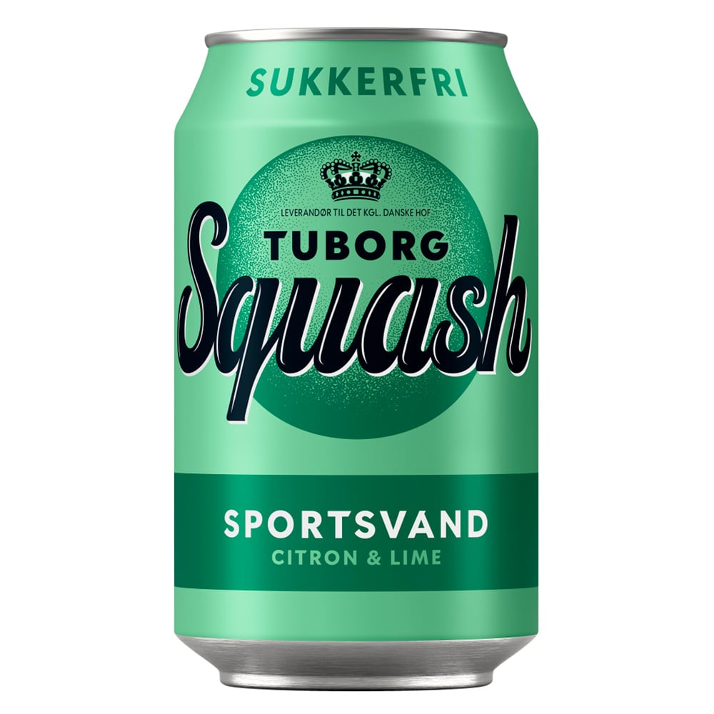 Squash Sportsvand Sukkerfri - Citron & Lime (24 x 33cl)