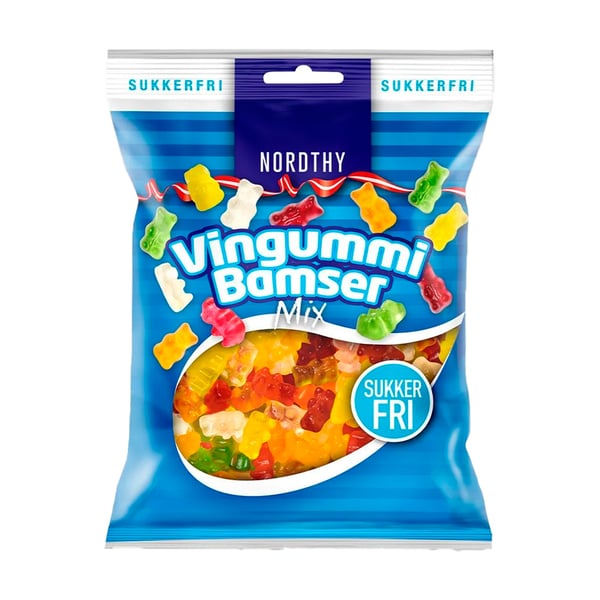 Nordthy Sukkerfri Vingummi Bamser (80g)