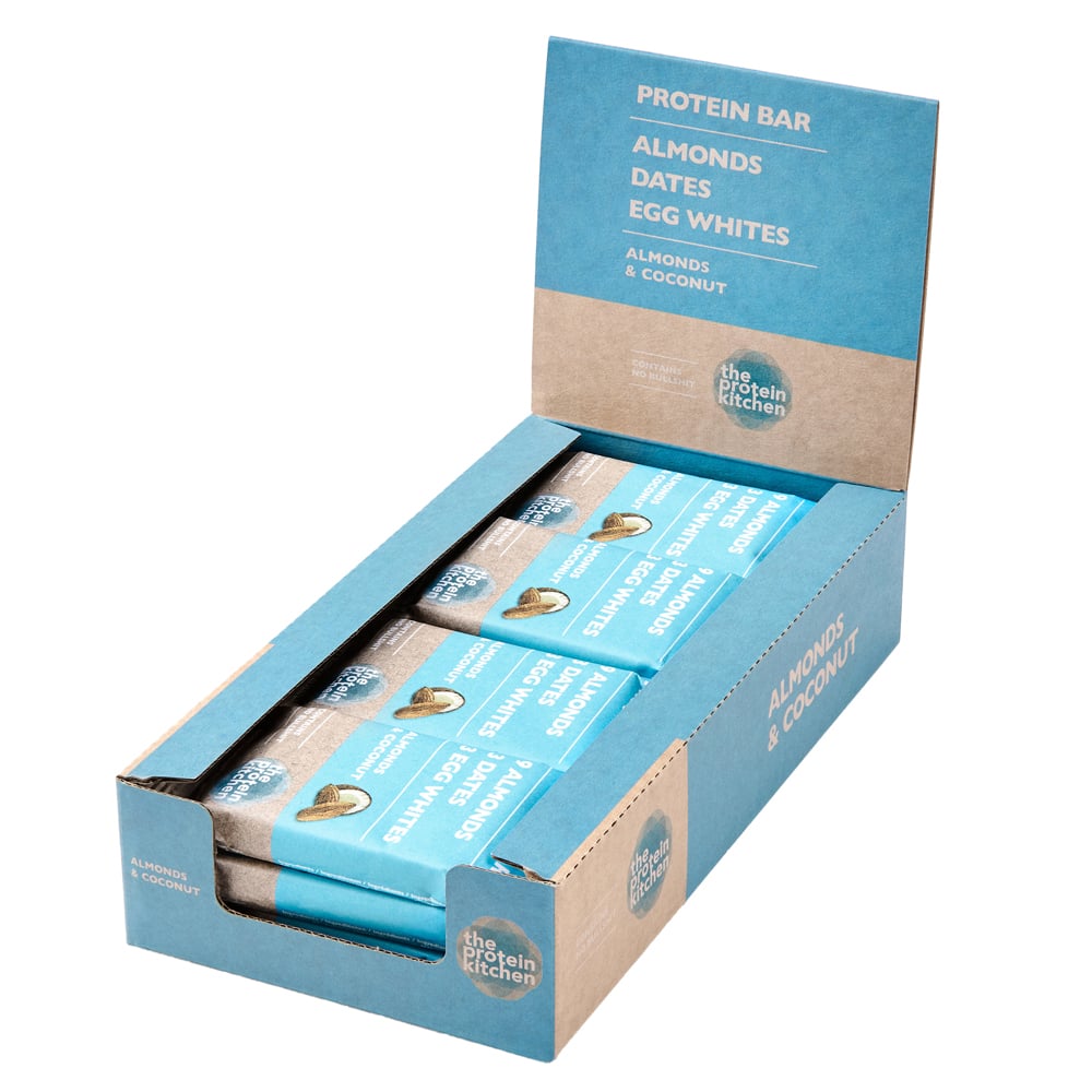 The Protein Kitchen Protein Bar - Coconut & Almonds (12 x 55g)