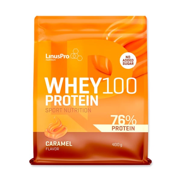 LinusPro Proteinpulver Whey100 Caramel (400g)
