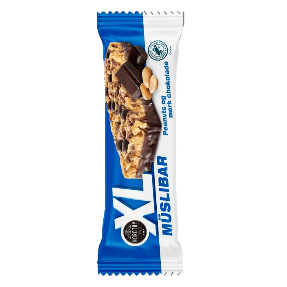 XL Müsli Bar Peanuts & Mørk Chokolade (24 x 50g)
