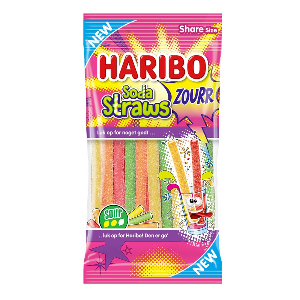 Haribo Soda Straw Zourr (90g)