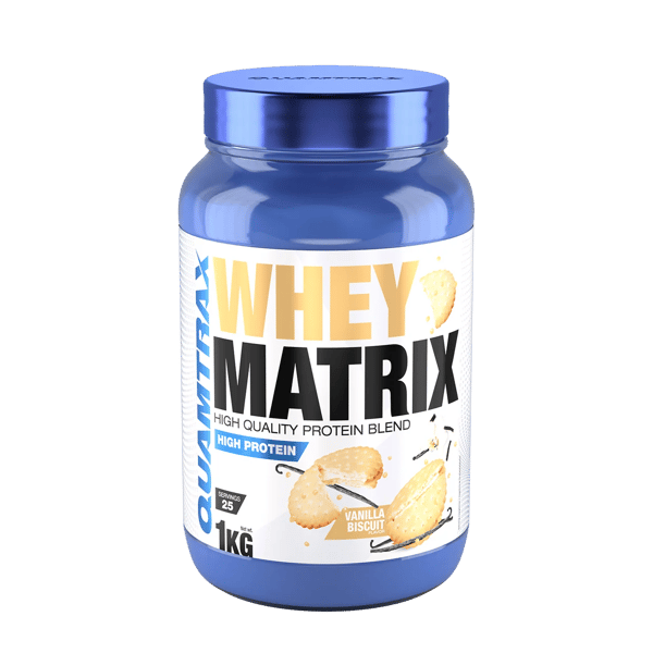Quamtrax Whey Matrix 1 kg – Vanilla Biscuit - ProteinProteinpulver