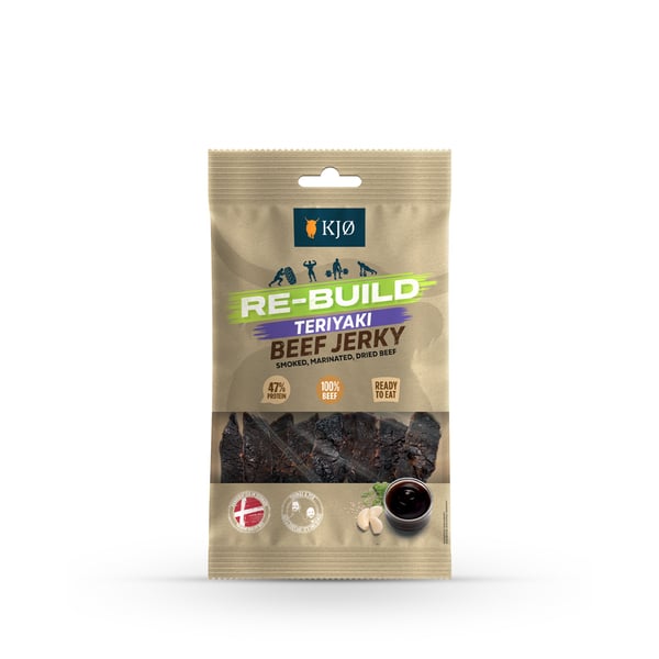 Kjø - Re-build - Teriyaki Beef Jerky (25g) - Protein snacks