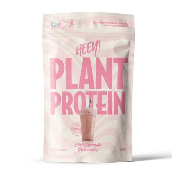 Heey! Vegan Plant Proteinpulver - White Chocolate Raspberry (500g) - ProteinProteinpulver