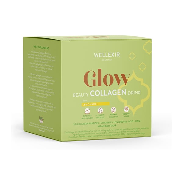 Wellexir Glow Beauty Collagen Drink Lemonade Box (30x6g) - Vitaminer