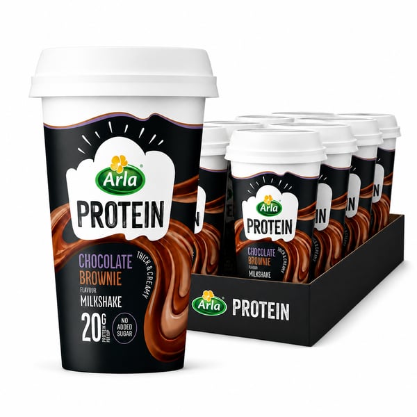 Arla Protein Milkshake - Chocolate Brownie (10 x 200 ml) - Protein Milkshake