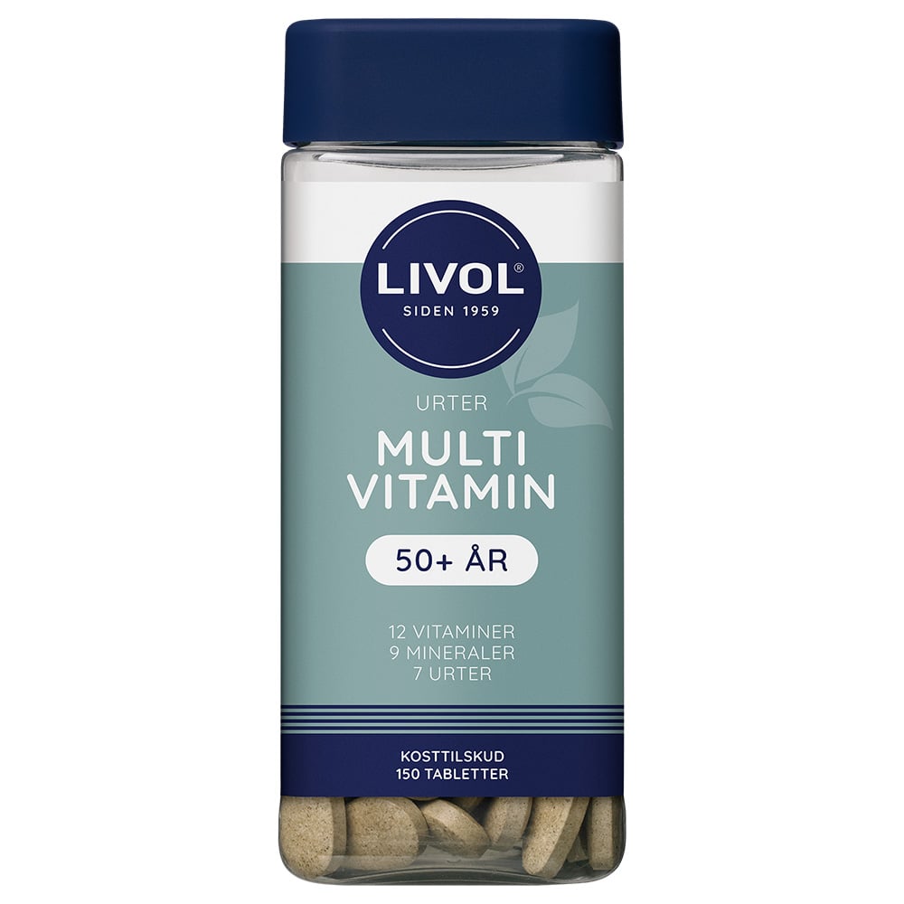 Livol Multivitamin m.urter 50+ (150 stk)
