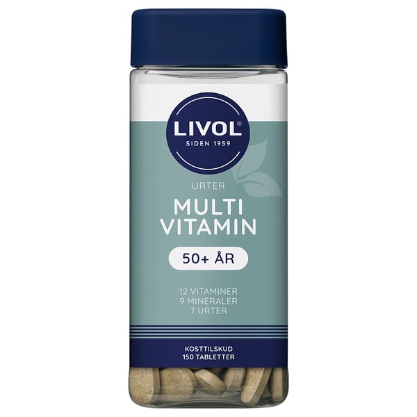 Livol Multivitamin m.urter 50+ (150 stk)