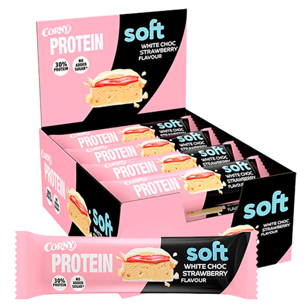 Corny Soft Protein White Chocolate Strawberry (12 x 45g)