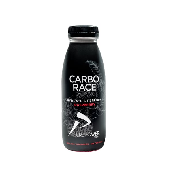 PurePower Carbo Race Energy - Hindbær (12 x 330ml)