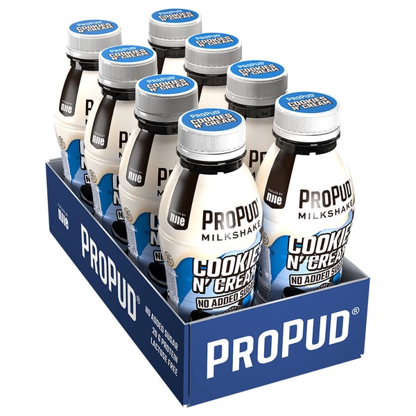 ProPud Proteinmilkshake - Cookies n' Cream (8 x 330ml) - Protein Milkshake