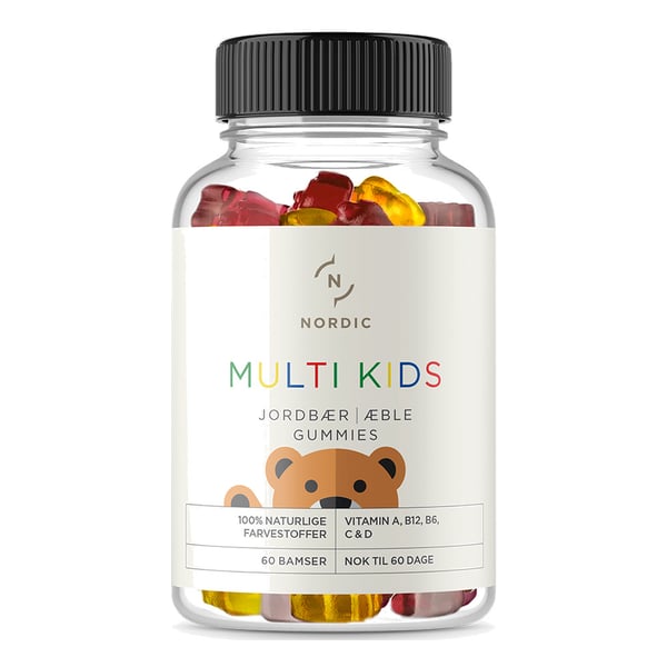 Nordic Life - Multivitamin Børn - Jordbær/Æble Gummies (60 stk) - Vitaminer