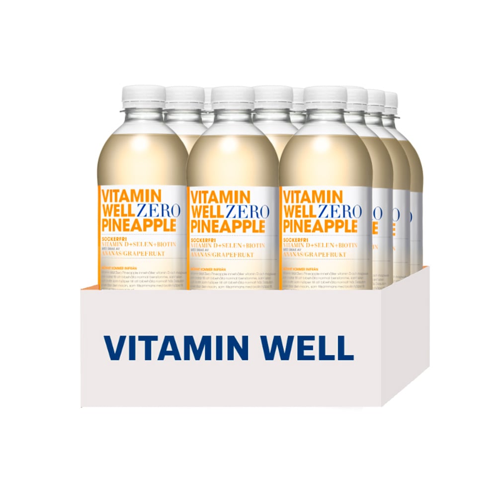 Vitamin Well Pineapple Zero (12 x 500ml)